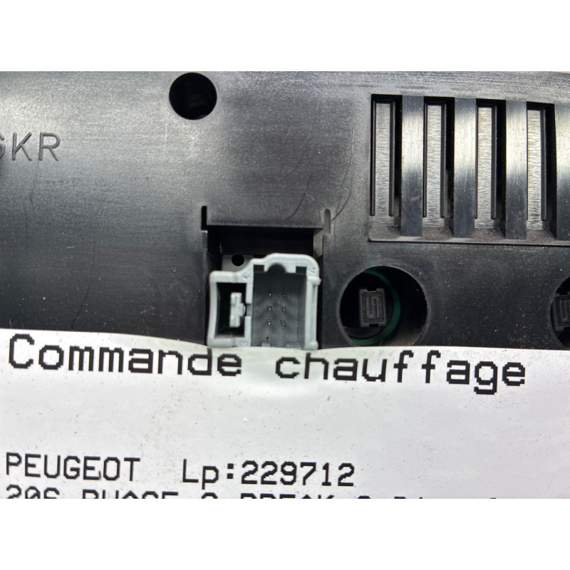 Commande chauffage PEUGEOT 206 Photo n°2