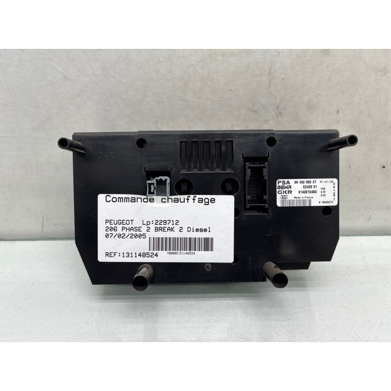 Commande chauffage PEUGEOT 206 Photo n°3