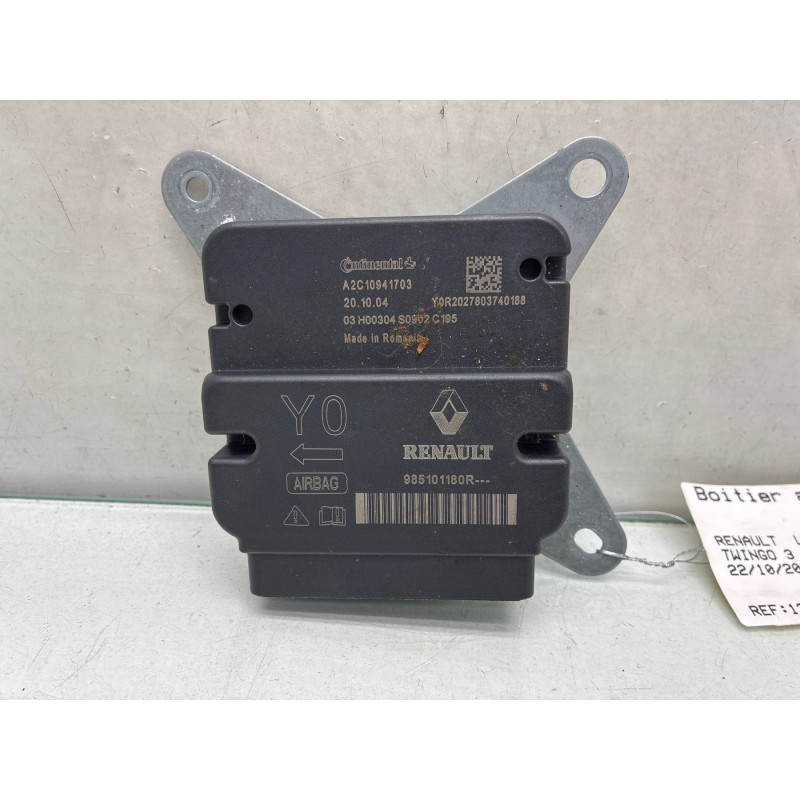 Boitier air bag RENAULT TWINGO 3 Photo n°2