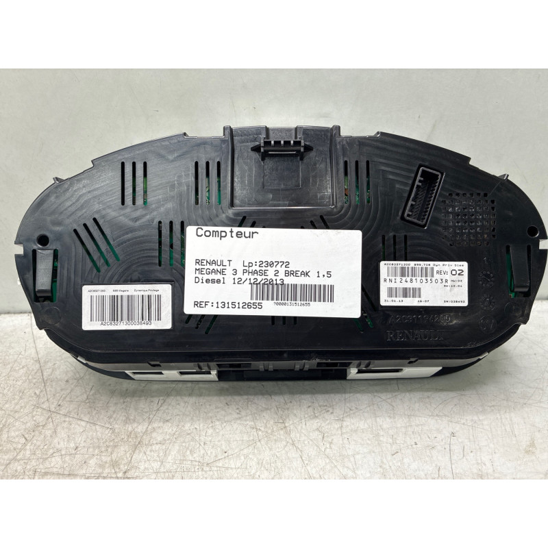 Compteur RENAULT MEGANE 3 Photo n°1