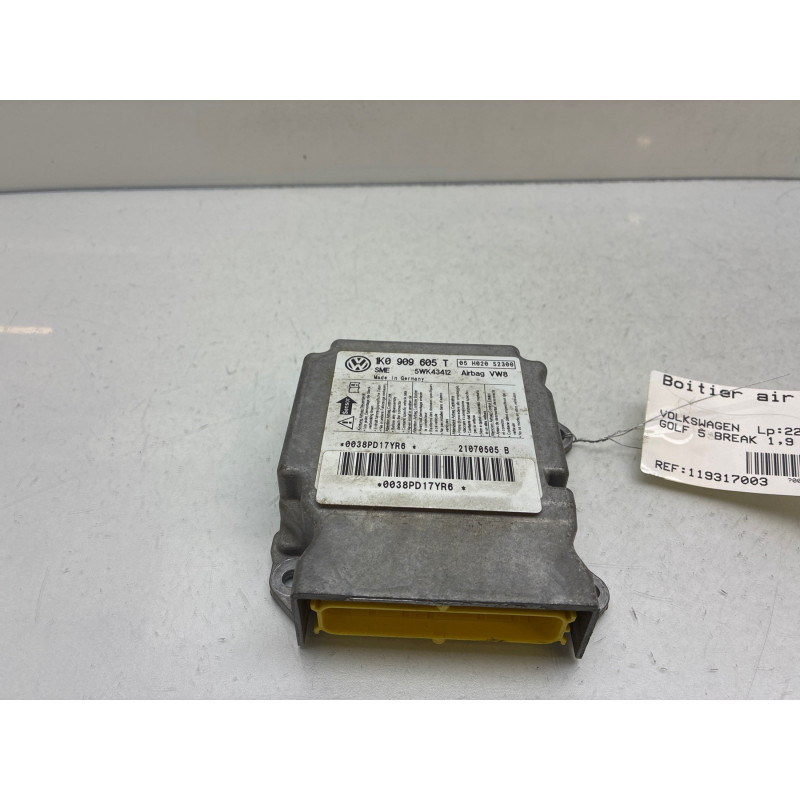 Boitier air bag VOLKSWAGEN GOLF 5 Photo n°3
