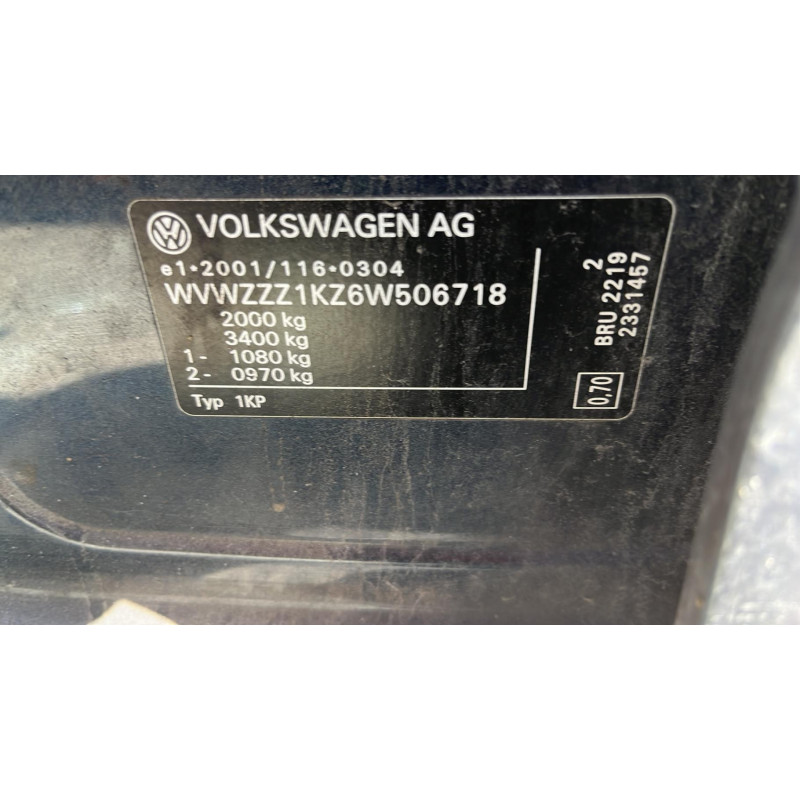 Feu arriere secondaire droit (feux) VOLKSWAGEN GOLF PLUS Photo n°5