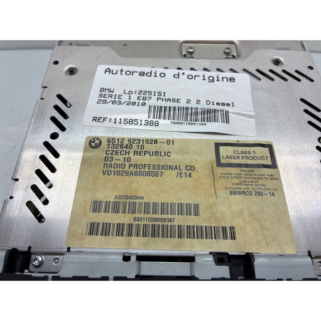 Autoradio d'origine BMW SERIE 1 E87