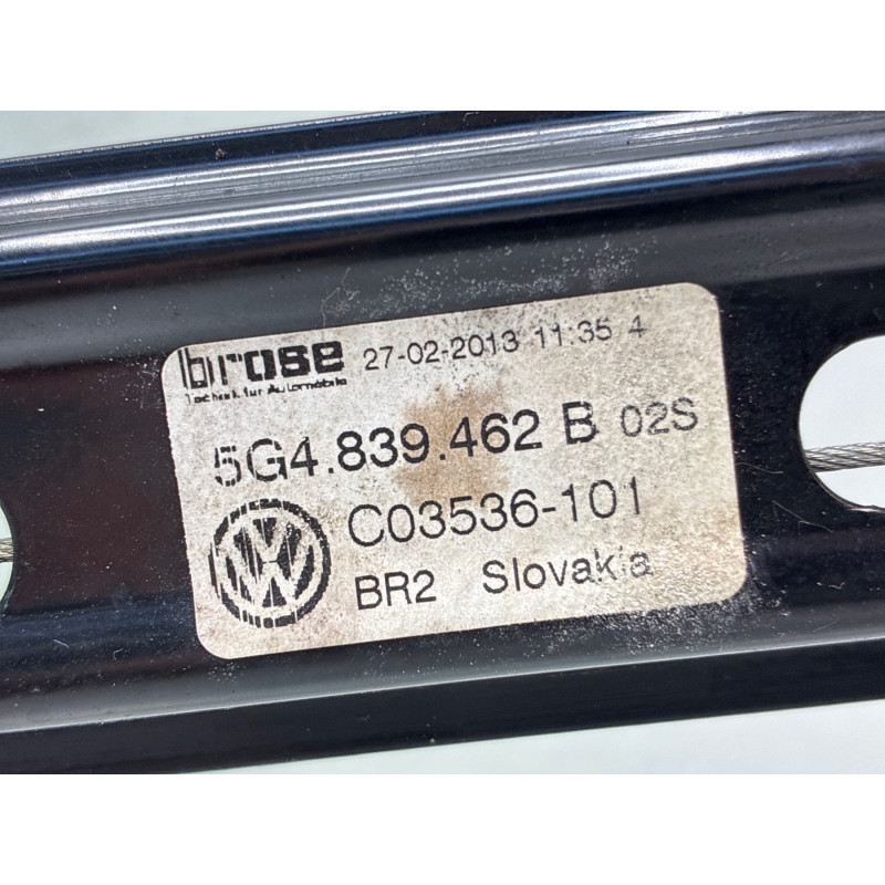 Leve vitre electrique arriere droit VOLKSWAGEN GOLF 7 Photo n°2