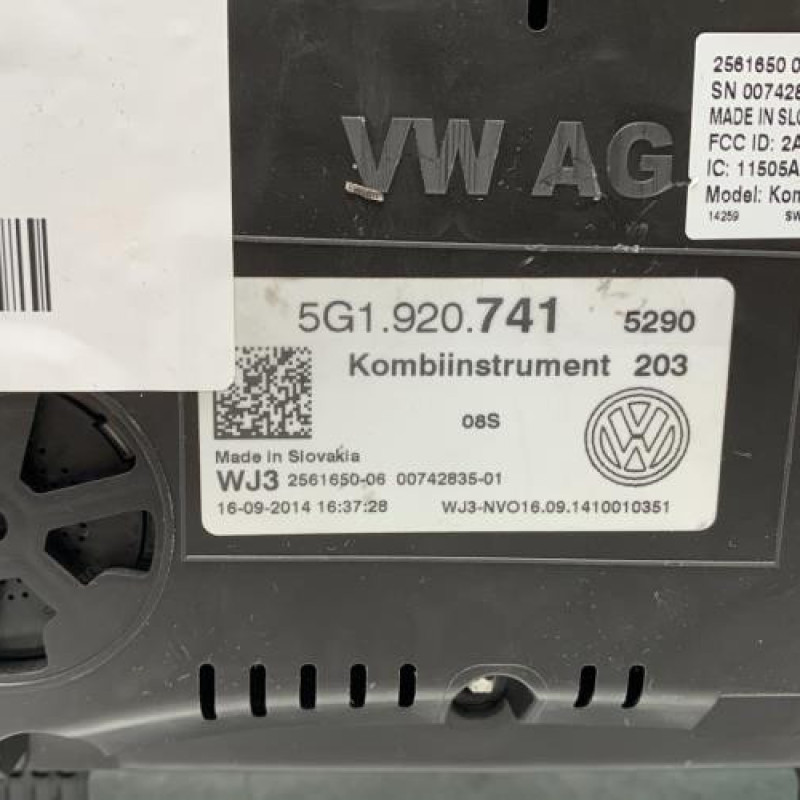 Compteur VOLKSWAGEN GOLF 7 Photo n°4