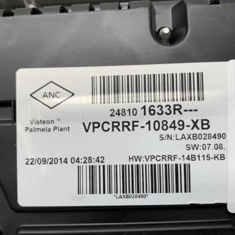 Compteur RENAULT CLIO 4 Photo n°3