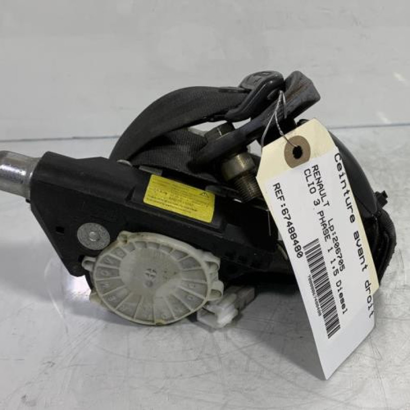 Pretensionneur de ceinture avant droit RENAULT CLIO 3 Photo n°3