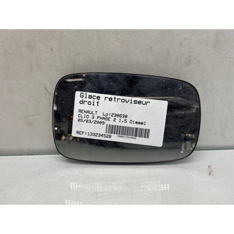 Glace retroviseur droit RENAULT CLIO 3 Photo n°1
