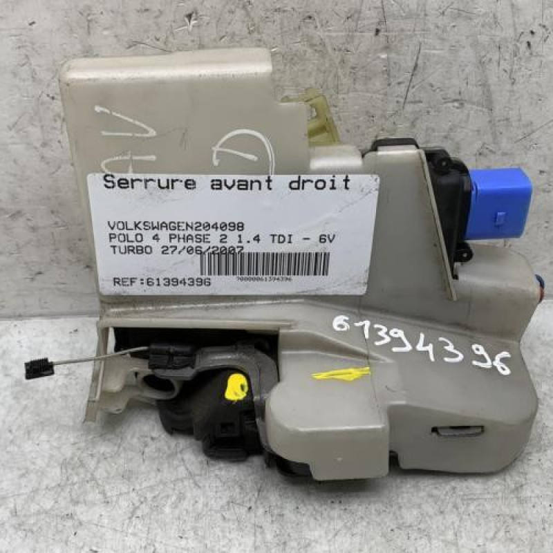 Serrure avant droit VOLKSWAGEN POLO 4 Photo n°3