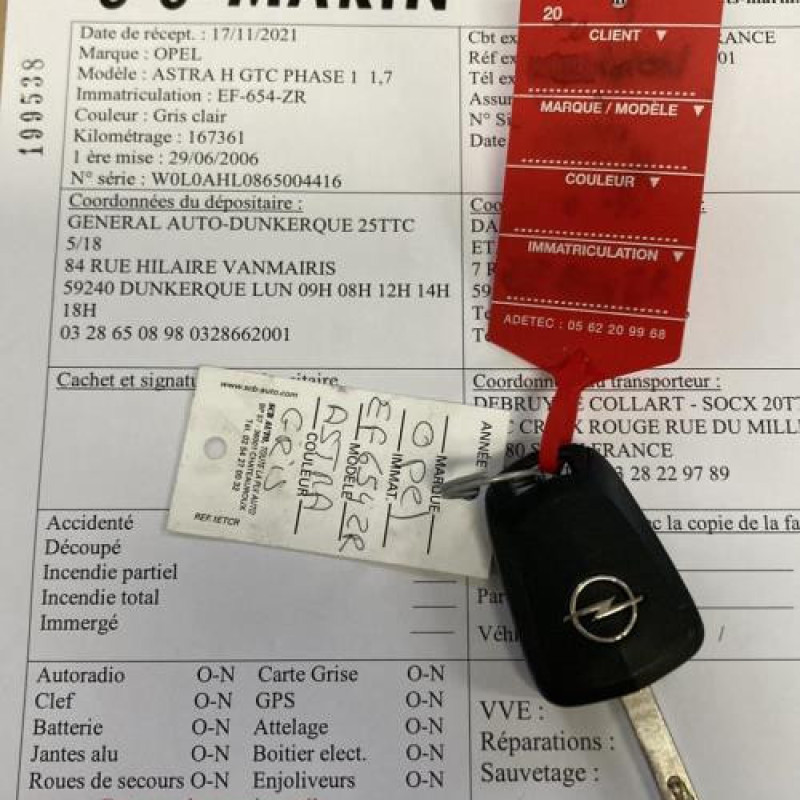 Interrupteur de leve vitre avant droit OPEL ASTRA H Photo n°18