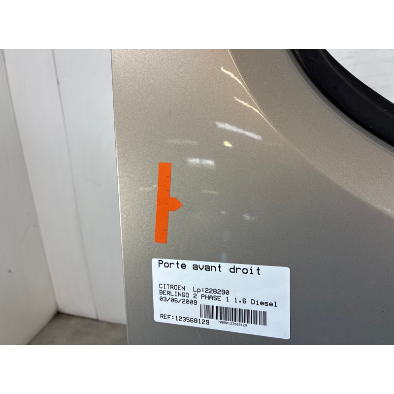 Porte avant droit CITROEN BERLINGO 2 Photo n°5