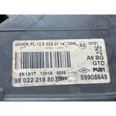 Optique avant principal gauche (feux)(phare) PEUGEOT 208 1
