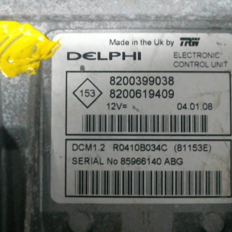 Calculateur RENAULT CLIO 3 Photo n°3