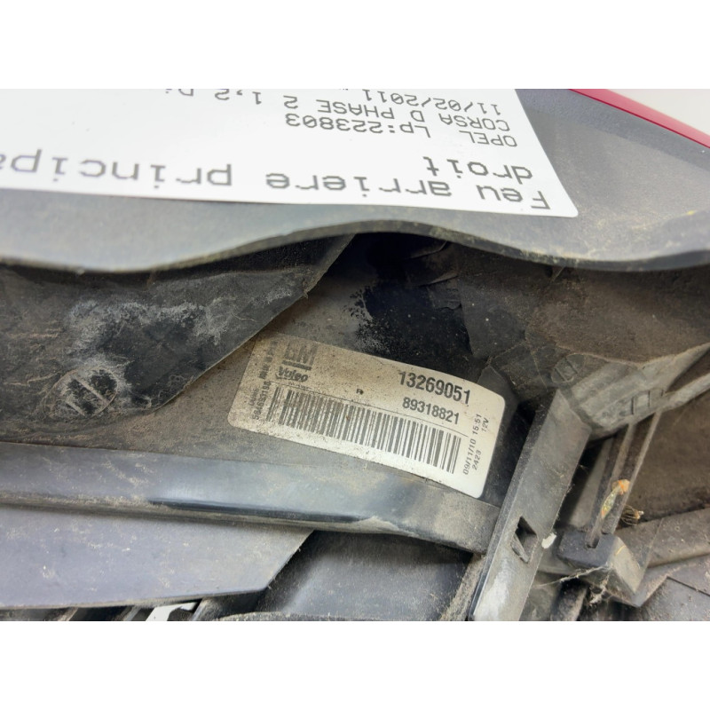 Feu arriere principal droit (feux) OPEL CORSA D Photo n°7
