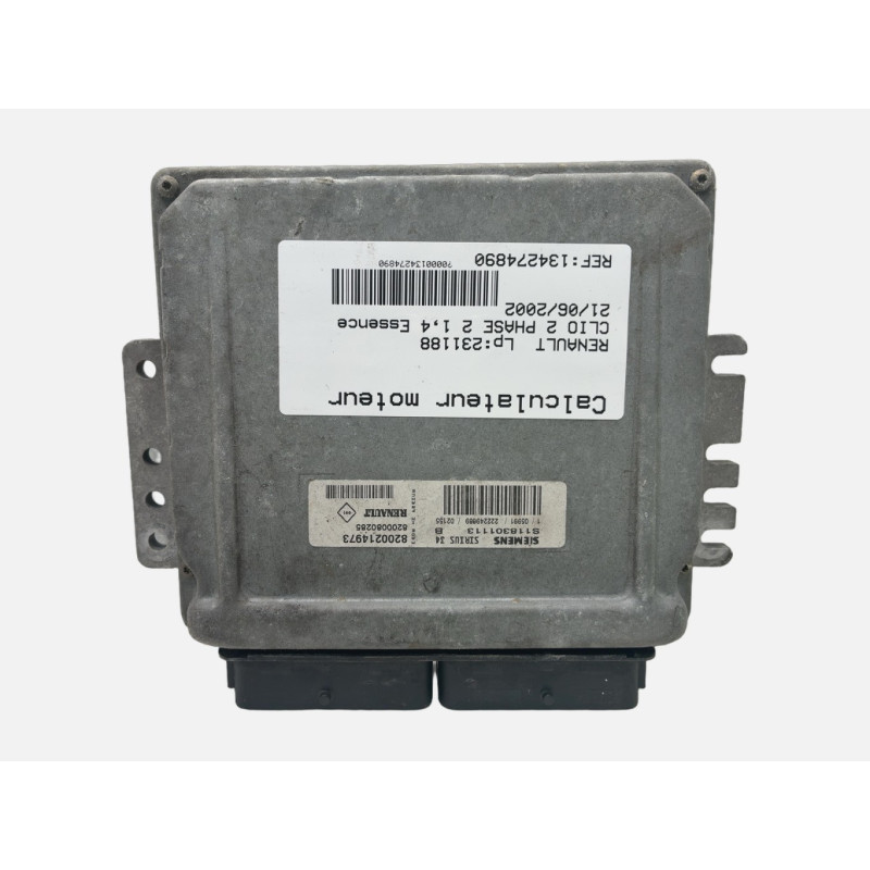 Calculateur moteur RENAULT CLIO 2 Photo n°1