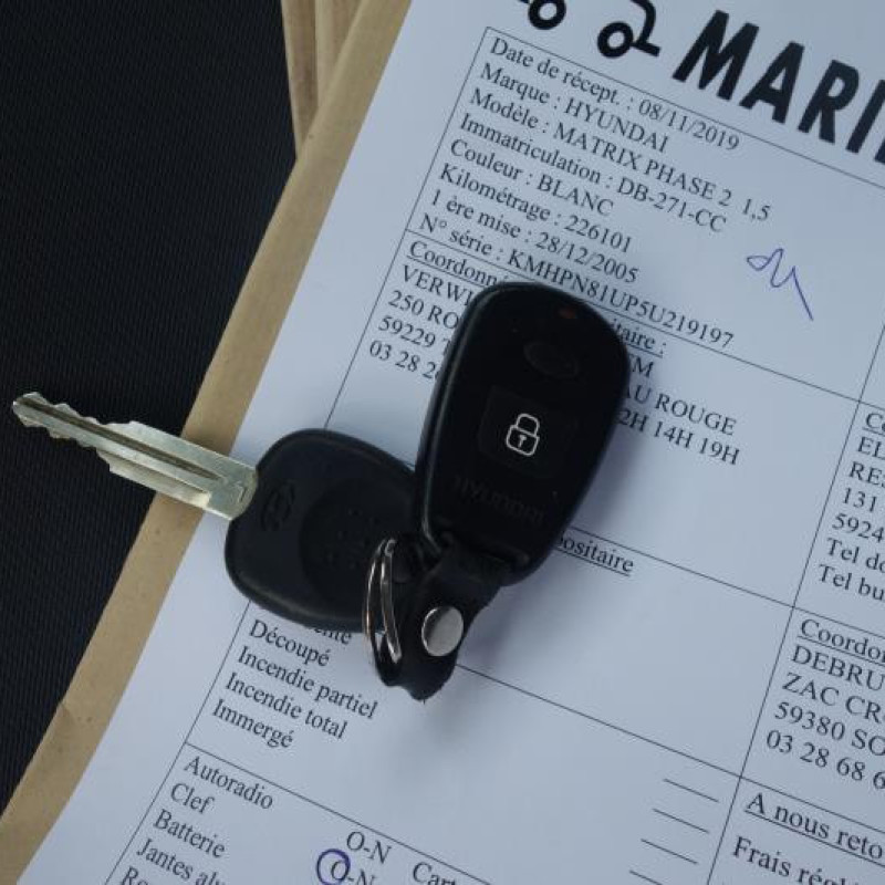 Serrure avant droit HYUNDAI MATRIX Photo n°9