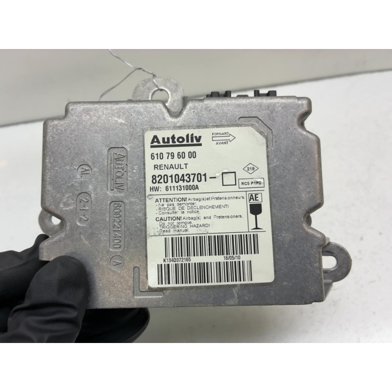 Boitier air bag RENAULT CLIO 3 Photo n°4