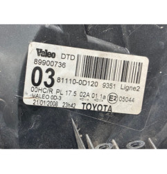 Optique avant principal droit (feux)(phare) TOYOTA YARIS 2
