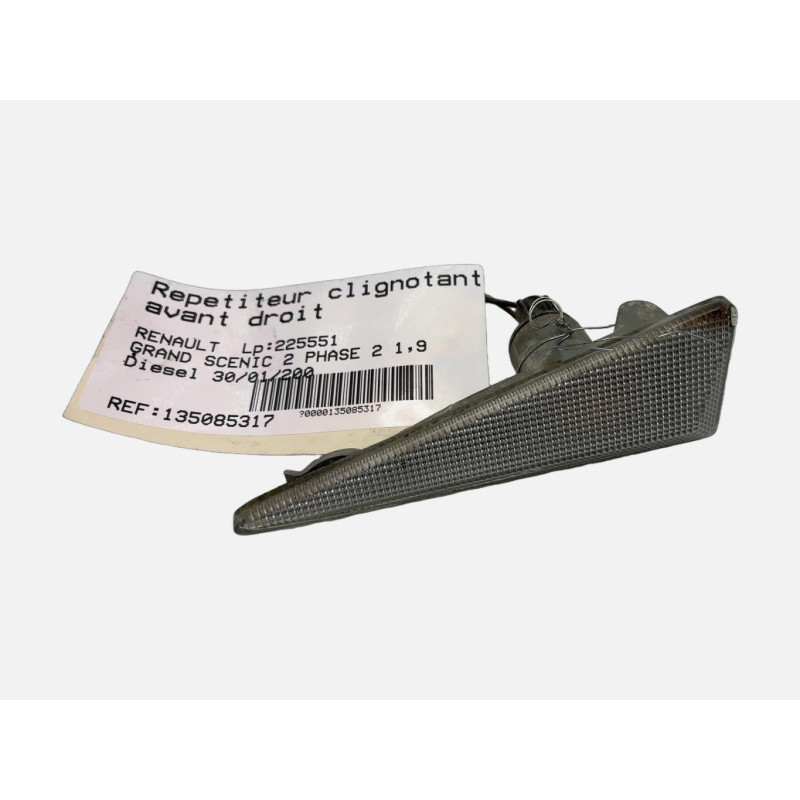 Repetiteur clignotant avant droit  (Feux) RENAULT GRAND SCENIC 2 Photo n°1