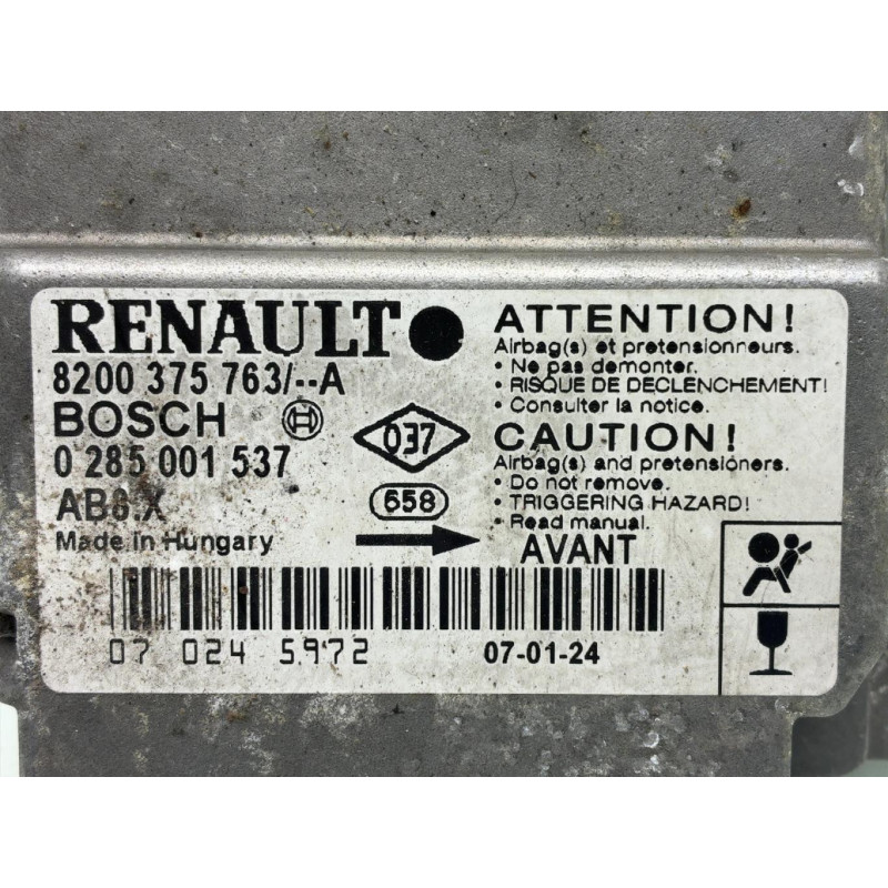 Boitier air bag RENAULT CLIO 2 Photo n°2