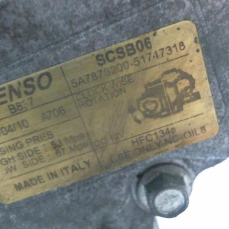 Compresseur clim FIAT 500 2 Photo n°3