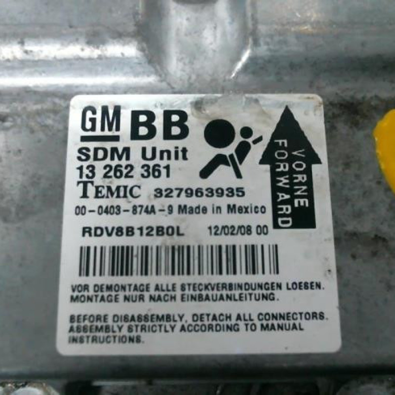 Boitier air bag OPEL CORSA D Photo n°3