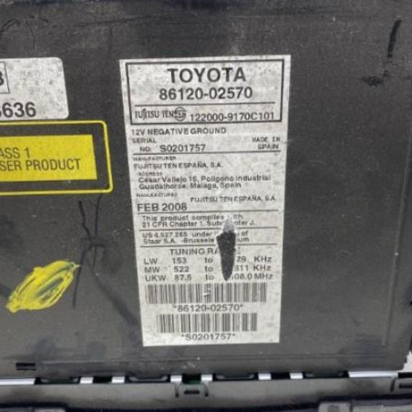 Autoradio d'origine TOYOTA AURIS 1