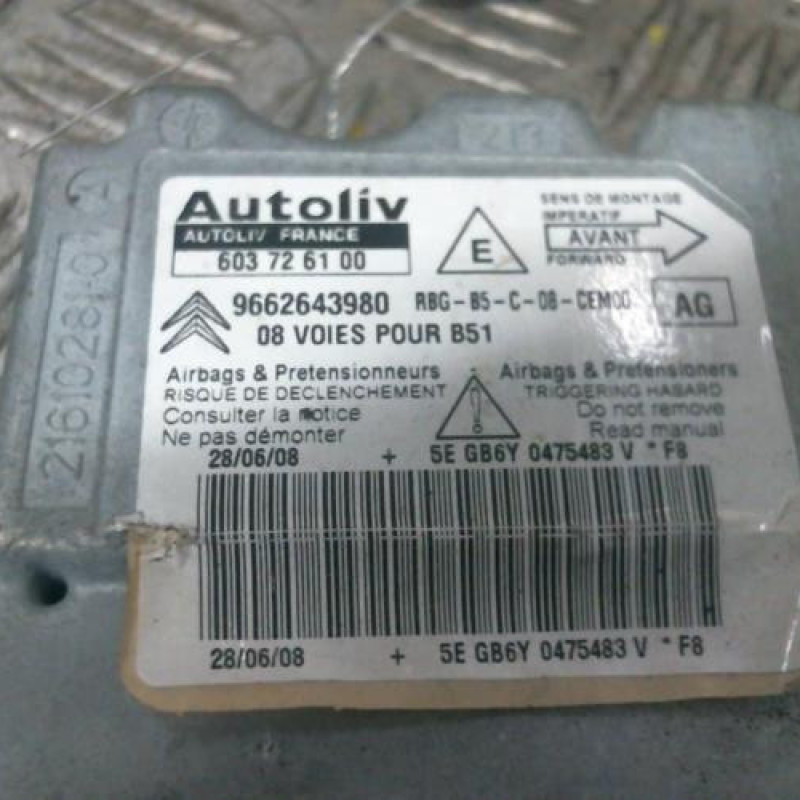 Boitier air bag CITROEN C4 1 Photo n°2