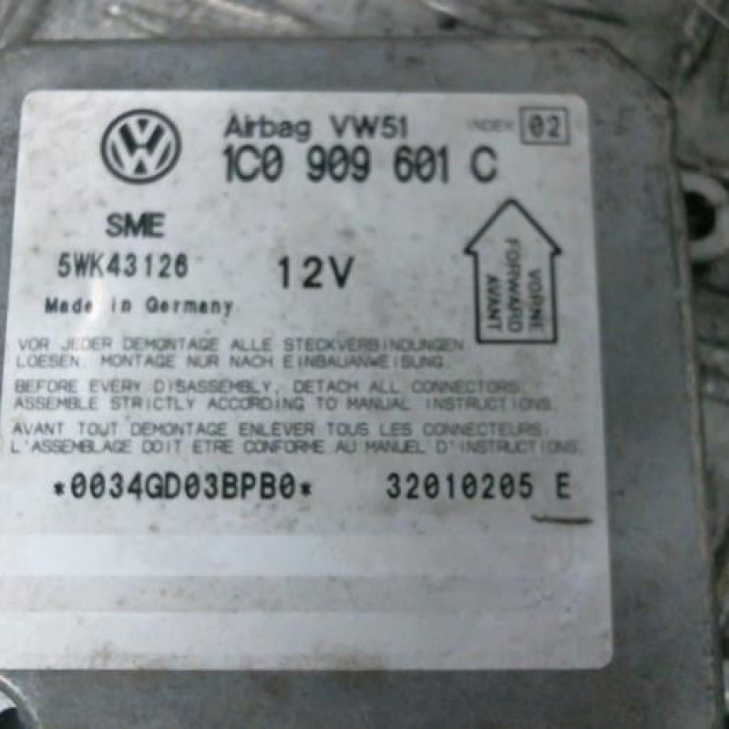 Boitier air bag SKODA FABIA 1 Photo n°3