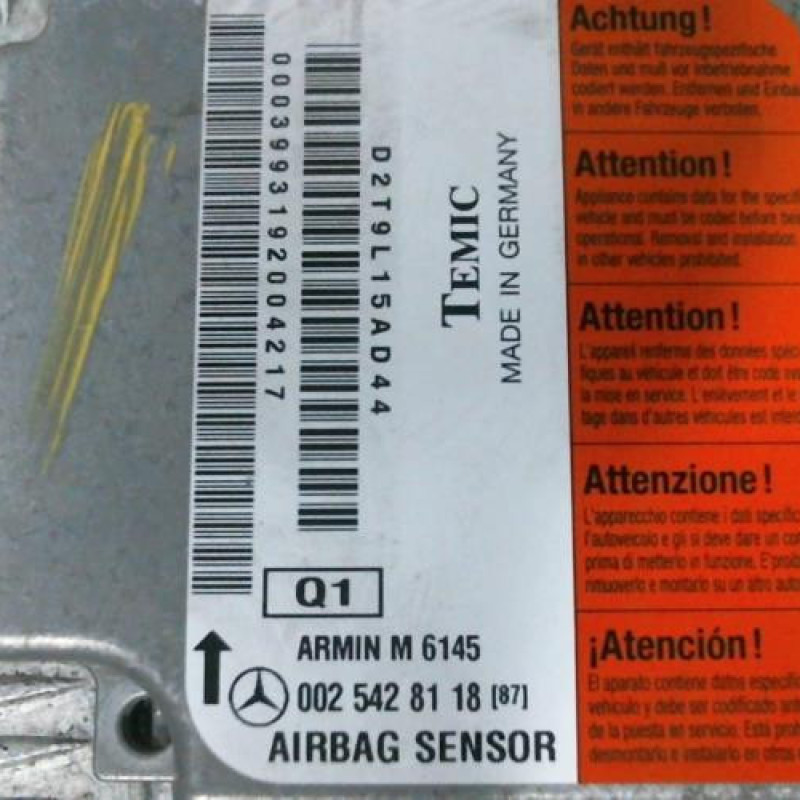 Boitier air bag MERCEDES CLASSE M 163 Photo n°3