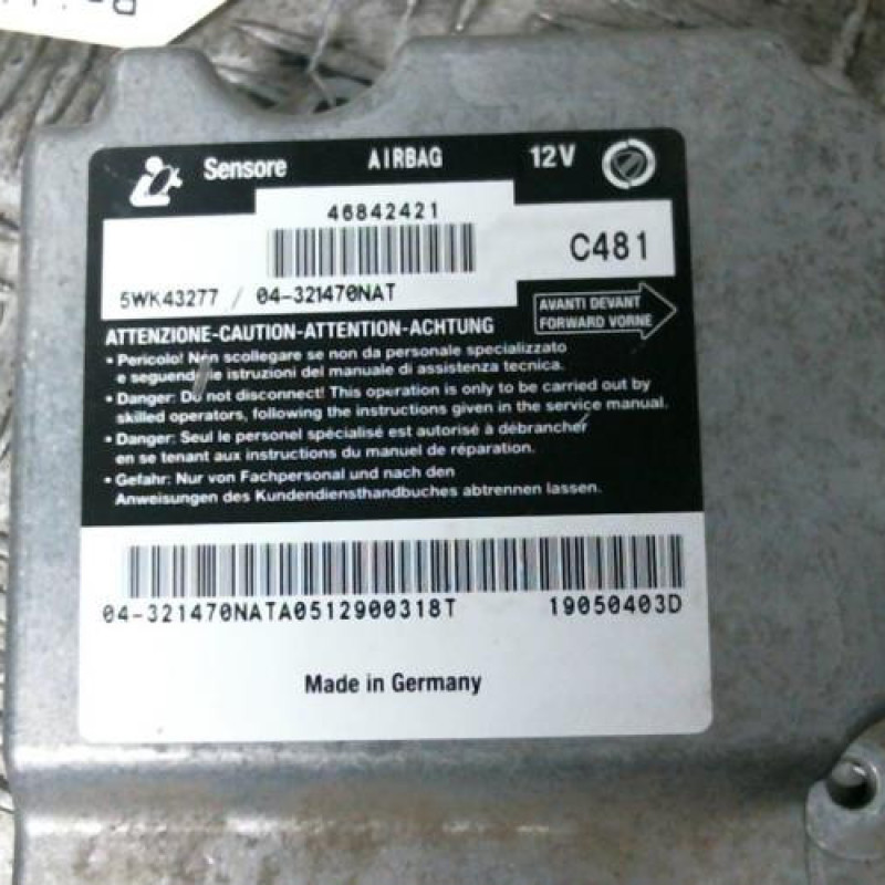Boitier air bag ALFA ROMEO 147 Photo n°3