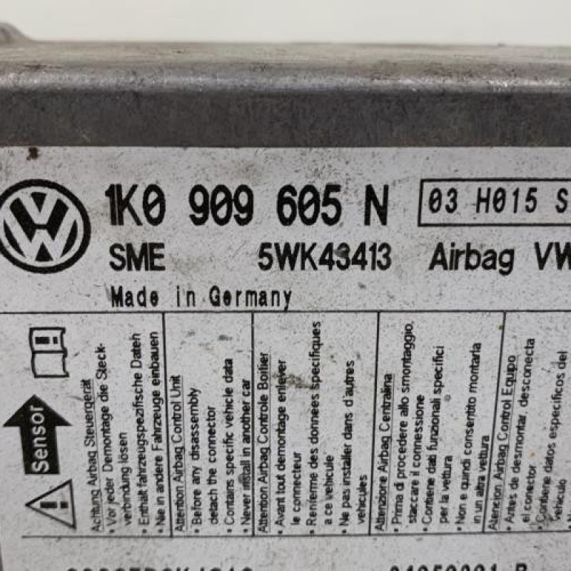 Boitier air bag VOLKSWAGEN GOLF 5 Photo n°2