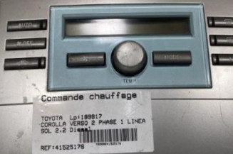 Commande chauffage TOYOTA COROLLA VERSO 2 Photo n°1