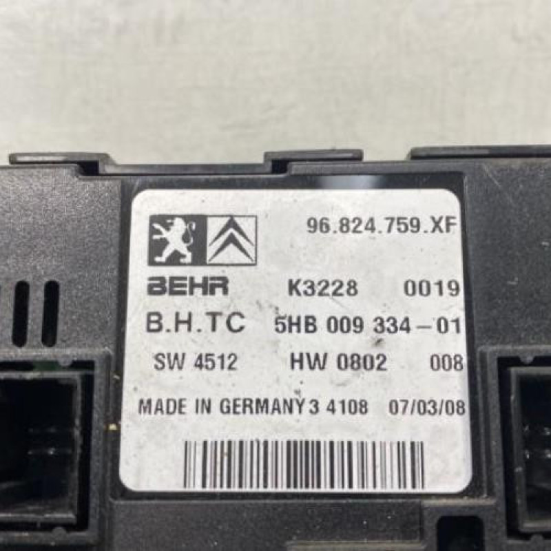 Commande chauffage PEUGEOT 407 Photo n°3