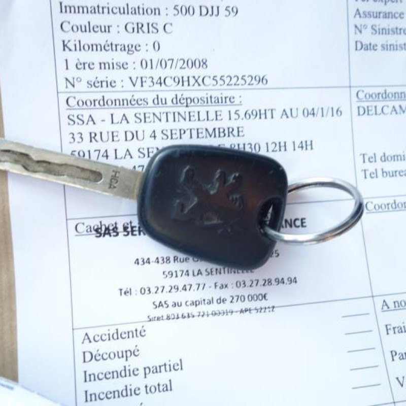 Attache ceinture avant droit PEUGEOT 308 1 Photo n°11
