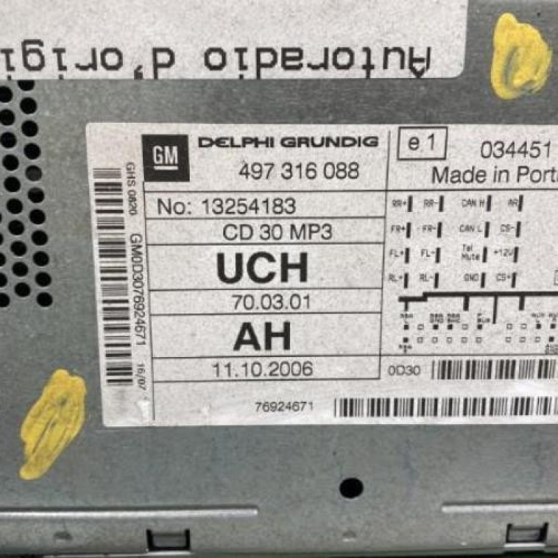 Autoradio d'origine OPEL CORSA D Photo n°3