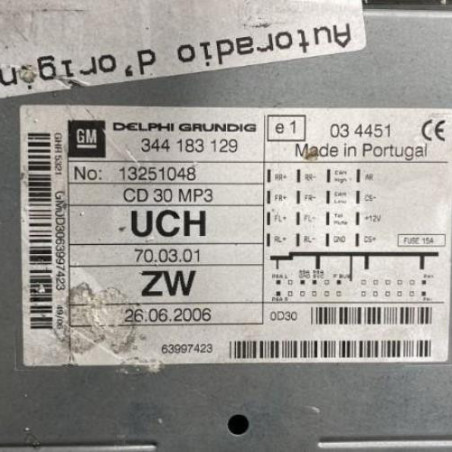 Autoradio d'origine OPEL ASTRA H