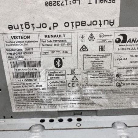Autoradio d'origine RENAULT CLIO 4