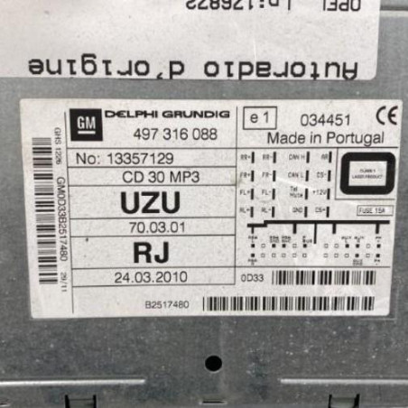 Autoradio d'origine OPEL CORSA D