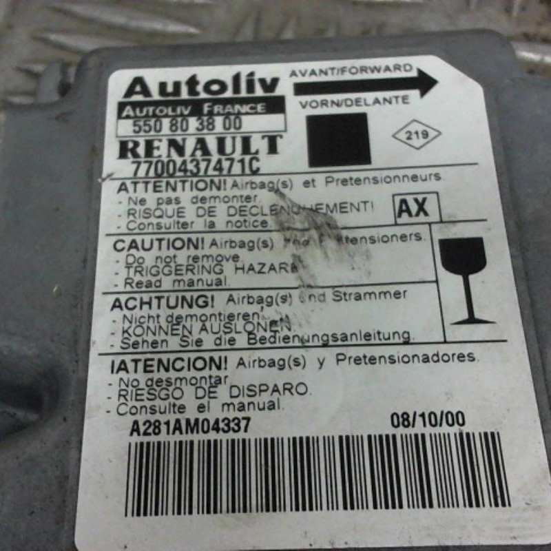 Boitier air bag RENAULT SCENIC 1 Photo n°1