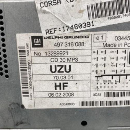 Autoradio d'origine OPEL CORSA D