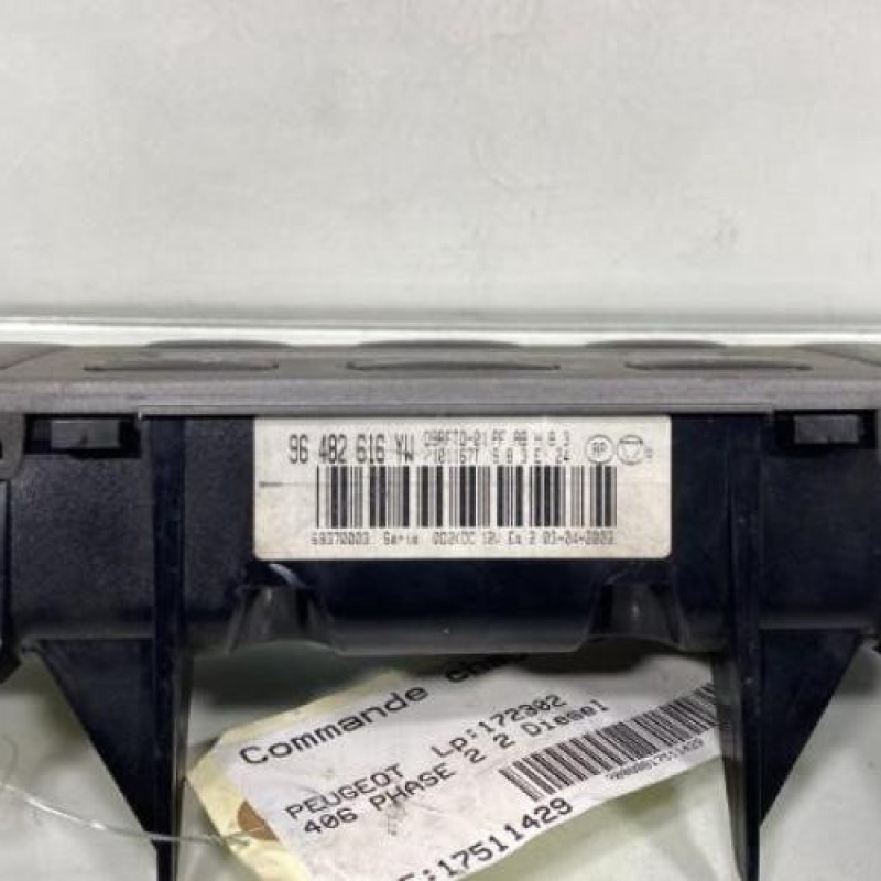 Commande chauffage PEUGEOT 406 Photo n°2