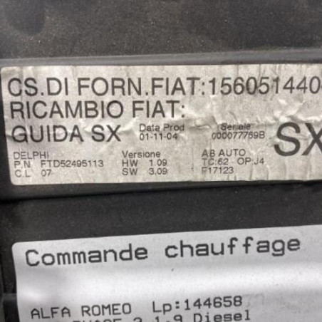 Commande chauffage ALFA ROMEO 156
