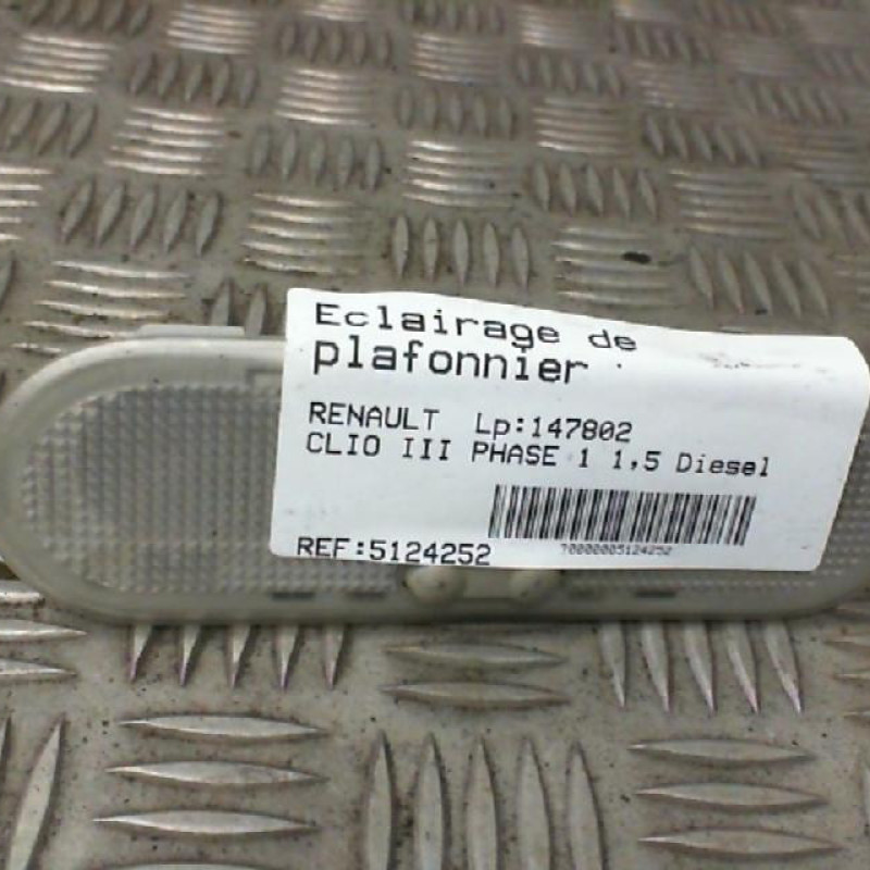Eclairage de plafonnier RENAULT CLIO 3 Photo n°1