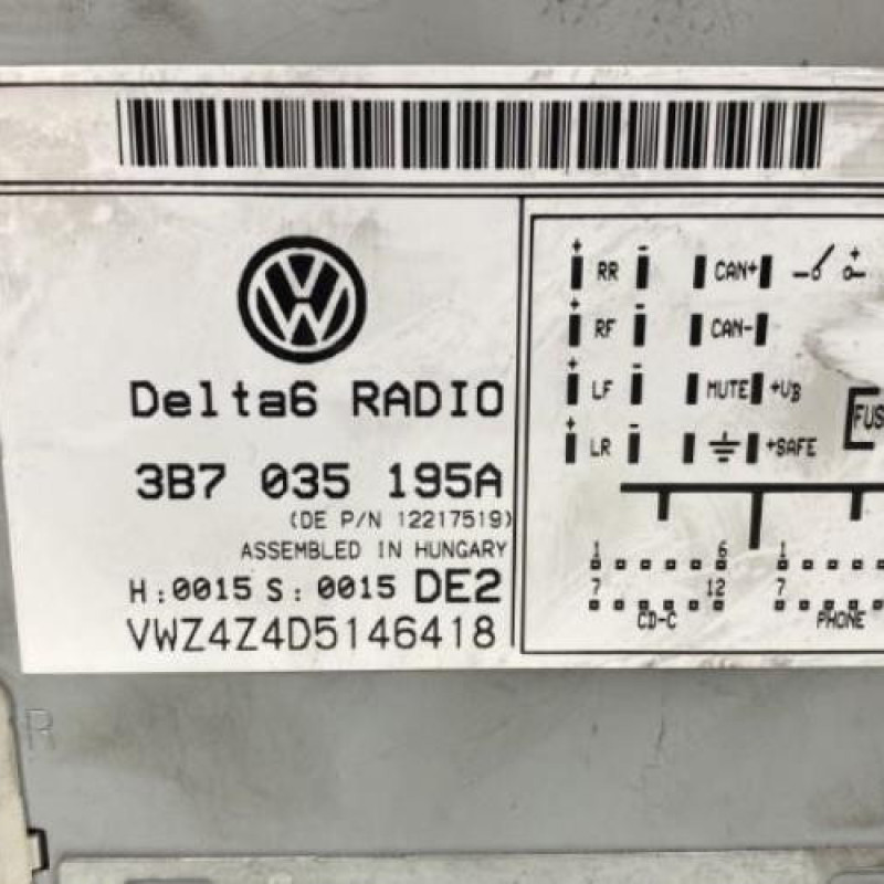 Autoradio d'origine VOLKSWAGEN PASSAT 4 Photo n°2