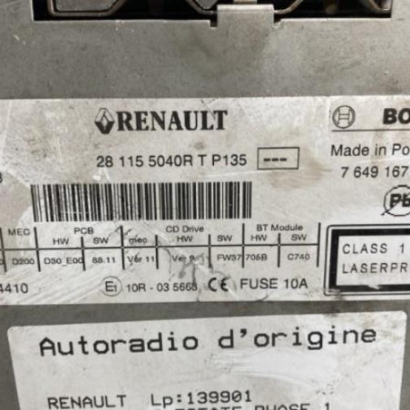 Autoradio d'origine RENAULT MEGANE 3