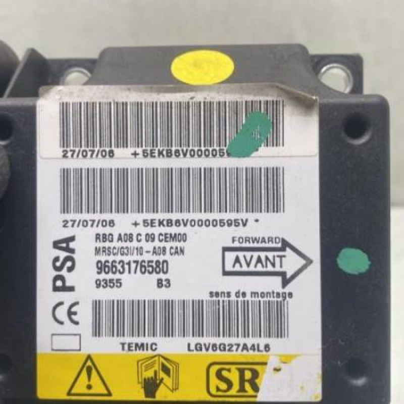 Boitier air bag PEUGEOT 1007 Photo n°7