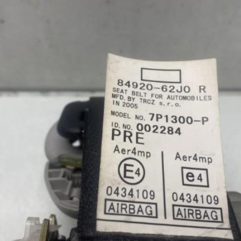 Pretensionneur de ceinture avant droit SUZUKI SWIFT 3 Photo n°5