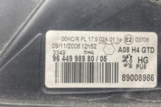 Optique avant principal gauche (feux)(phare) PEUGEOT 1007