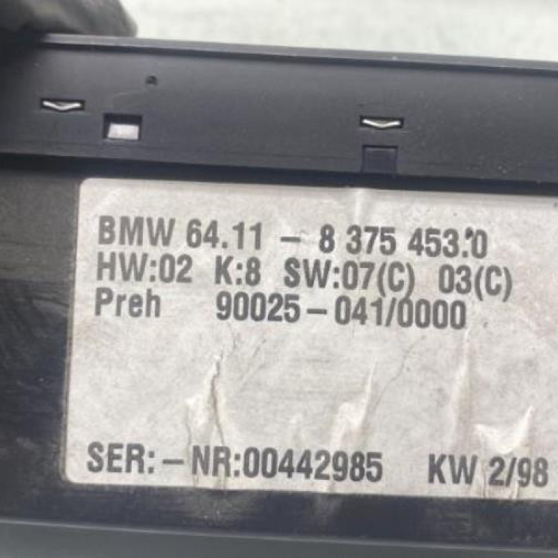 Commande chauffage BMW SERIE 5 E39 Photo n°5